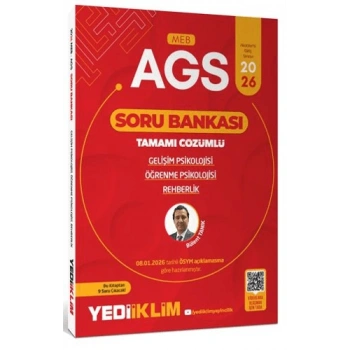 MEB-AGS Eğitim Bil.Gelişim, Öğrenme Psik.ve Rehberlik Soru Bankası Çözümlü -Yediiklim Yayınları