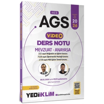MEB-AGS Mevzuat-Anayasa Video Ders Notu- Yediiklim Yayınları