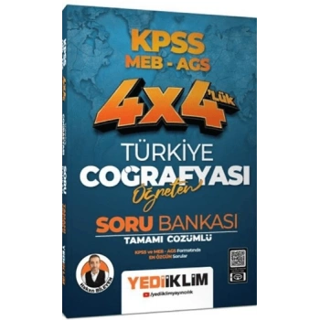 2026 MEB-AGS Coğrafya Çözümlü Soru Bankası 4*4-Yediiklim Yayınları