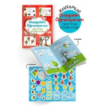 Kavramlar - Duyguları Öğreniyorum Çıkartmalı Etkinlik Kitabı-Bigkids Yayınları