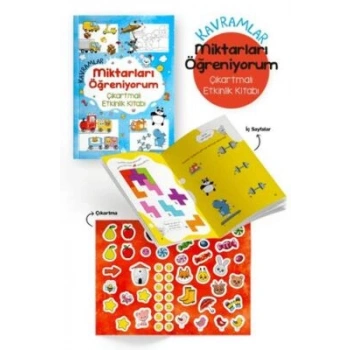 Kavramlar - Miktarları Öğreniyorum Çıkartmalı Etkinlik Kitabı-Bigkids Yayınları