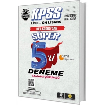 2026 KPSS Lise Önlisans Süper 5 Li Deneme-Tasarı Yayınları