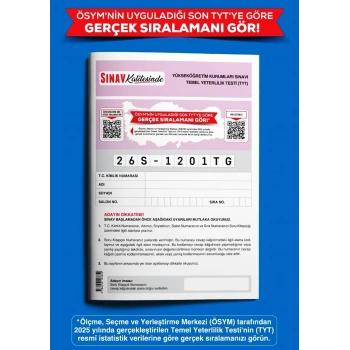 Sınav Kalitesinde 2026 TG TYT Deneme Kitabı-Sınav Yayınları