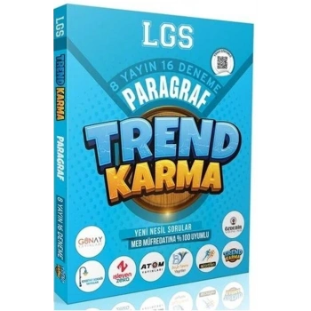 8. Sınıf LGS Paragraf 8 Yayın 16 Deneme-Trend Karma