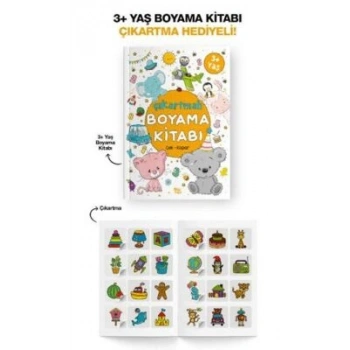 Çıkartmalı Boyama Kitabı Çek Kopar 3 Yaş+- BigKids