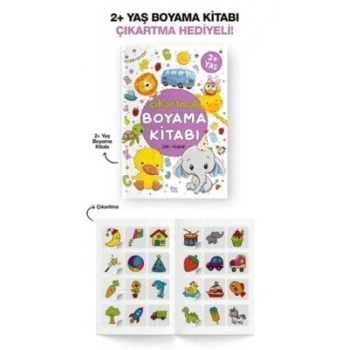 Çıkartmalı Boyama Kitabı Çek Kopar 2 Yaş+- BigKids