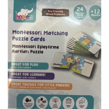 Montessorı Eşleştirme Kartları Puzzle-Aklımda Zeka Oyunları