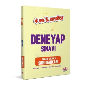 4-5 Deneyap Tamamı Çözümlü Soru Bankası-Editör Yayınları