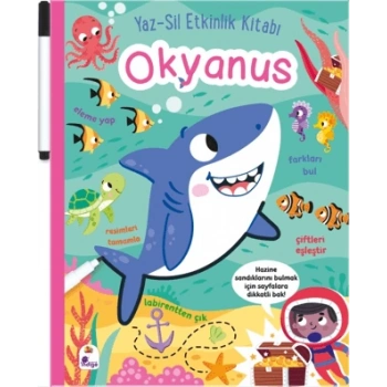 Yaz-Sil Etkinlik Kitabı – Okyanus (Ciltli - Kalemli)-Kolektif- İndigo Kitap
