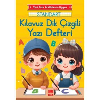 Kılavuz Çizgili Yazı Defteri / YENİ SATIR ARALIKLARINA UYGUN KARELİ / Ema Ofis Yayınları