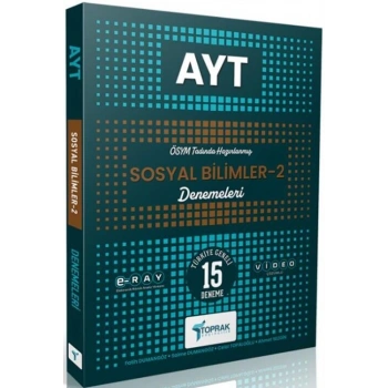 AYT Sosyal Bilimler-2  15 Deneme - Toprak Yayınları