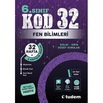 6.Sınıf Fen Bilimleri Kod 32 - Tudem Yayınları