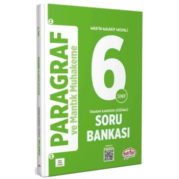6.Sınıf Paragraf ve Mantık Muhakeme Soru Bankası - Editör Yayınları