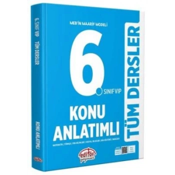 6.Sınıf Tüm Dersler Konu Anlatımı Mavi Kitap - Editör Yayınları