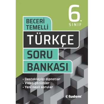 6.Sınıf Türkçe Soru Bankası Beceri Temelli - Tudem Yayınları