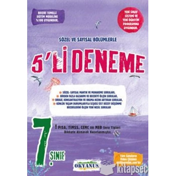 7.Sınıf 5li Deneme - Okyanus Yayınları