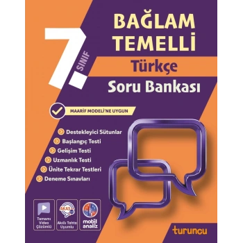 7.Sınıf Türkçe Soru Bankası Bağlam Temelli -Tudem Yayınları
