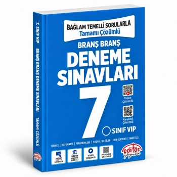 7.Sınıf Branş Branş Tüm Dersler Deneme Sınavları-Editör Yayınları