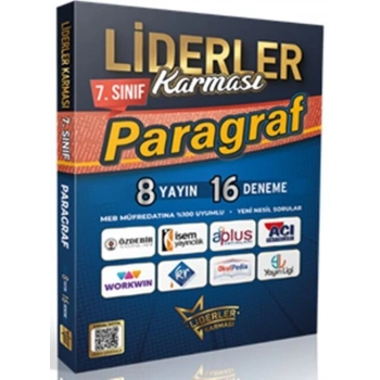 7.Sınıf Paragraf Deneme Sınavı (8 Yayın 16 Deneme) - Liderler Karması Yayınları