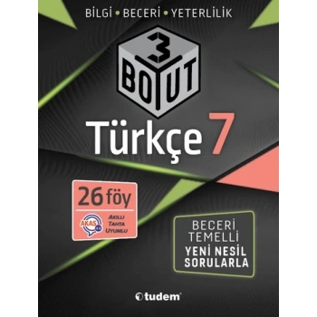 7.Sınıf Türkçe 3 Boyut 26 Föy - Tudem Yayınları