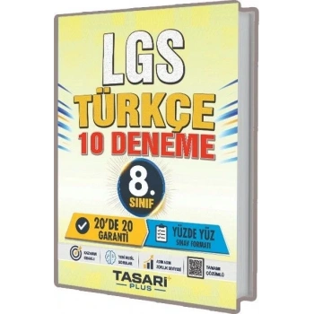 8.Sınıf LGS Türkçe 10 Deneme Çözümlü- Tasarı Plus Yayınları