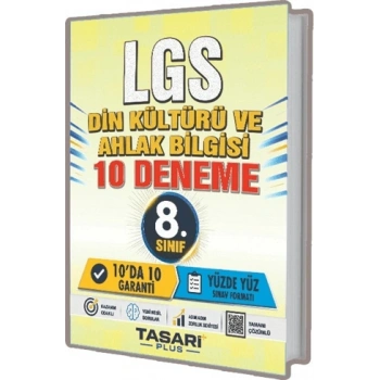 8.Sınıf LGS Din Kültürü ve Ahlak Bilgisi 10 Deneme Çözümlü- Tasarı Plus Yayınları