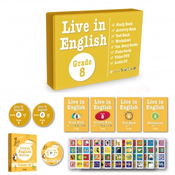 8. Sınıf İngilizce Öğrenme Seti Live in English-Living Publications