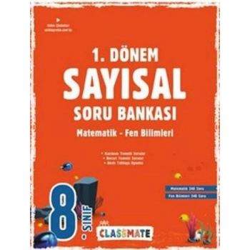 8.Sınıf Classmate 1.Dönem Sayısal Soru Bankası - Okyanus Yayınları
