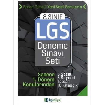 8.Sınıf Deneme Sınavı 1.Dönem - Bilgi Küpü Yayınları
