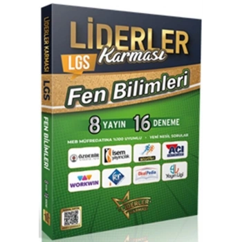 8.Sınıf Fen Bilimleri Deneme Sınavı (8 Yayın 16 Deneme) LGS - Liderler Karması Yayınları