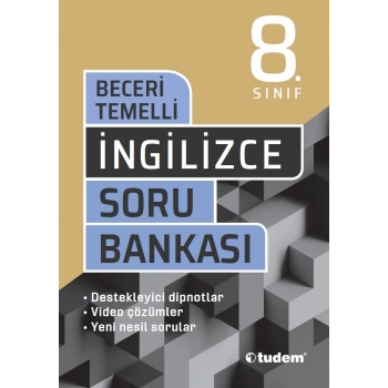 8.Sınıf İngilizce Soru Bankası Beceri Temelli - Tudem Yayınları