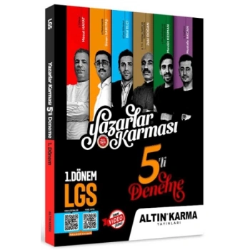 8.Sınıf LGS 1.Dönem Deneme 5 li-Yazarlar Karması-Altın Karma Yayınları