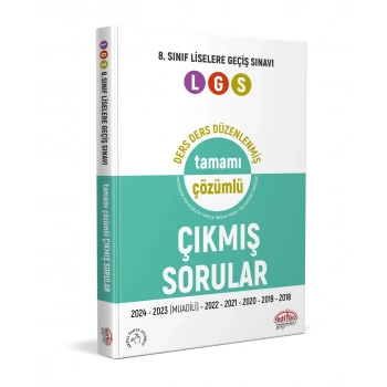 8.Sınıf LGS Ders Ders Çıkmış Sorular Tamamı Çözümlü-Editör Yayınları