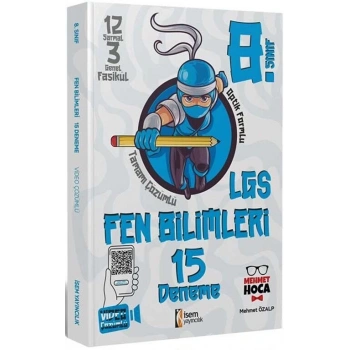 8.Sınıf LGS Fen Bilimleri 15 Deneme - İsem Yayınları