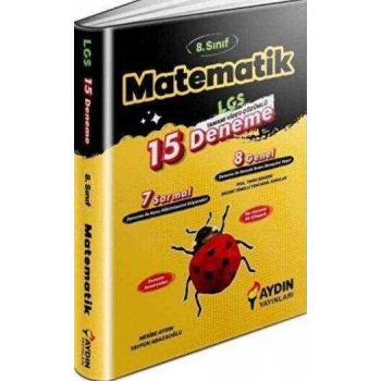 8.Sınıf Matematik 15 Deneme - Aydın Yayınları
