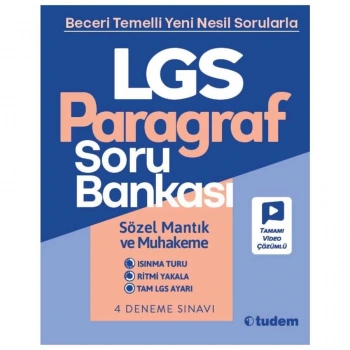 8.Sınıf Paragraf Soru Bankası-Tudem Yayınları