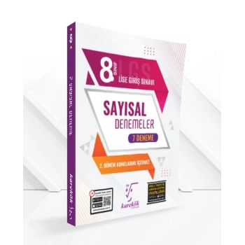 8.Sınıf Sayısal Deneme Sınavı 7li (2.Dönem Konularını İçermez) - Karekök Yayınları