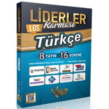 8.Sınıf Türkçe Deneme Sınavı (8 Yayın 16 Deneme) LGS - Liderler Karması Yayınları