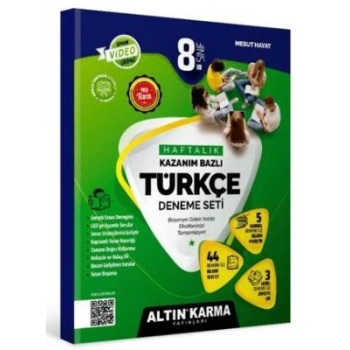 8.SINIF TÜRKÇE HAFTALIK KAZANIM BAZLI DENEME 2025