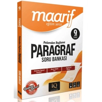 9. Sınıf Anlamdan Bağlama Paragraf Soru Bankası-IQ Yayınları