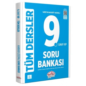 9.Sınıf Tüm Dersler Soru Bankası Mavi Kitap -Maarif Modeli- Editör Yayınları