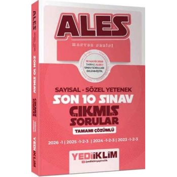 ALES Master Serisi Sayısal Sözel Yetenek Tamamı Çözümlü Son 10 Sınav Çıkmış Sorular-Yediiklim