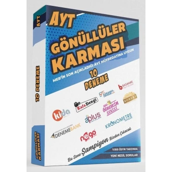 AYT Deneme Sınavı 10LU - Gönüllüler Karması Yayınları