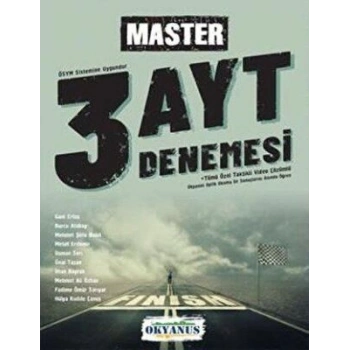 AYT DENEME SINAVI 3LÜ MASTER - OKYANUS YAYINLARI