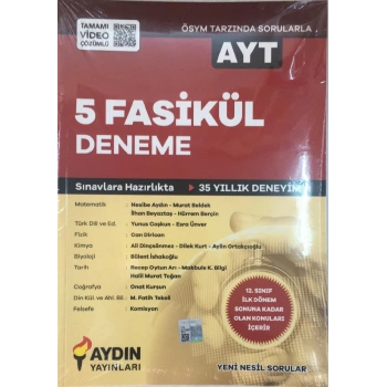 AYT Deneme Sınavı 5li (2.Dönem Konularını İçermez) - Aydın Yayınları