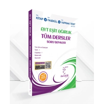AYT Eşit Ağırlık Tüm Dersler Soru Bankası - Karekök Yayınları