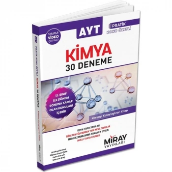 AYT Kimya Deneme Sınavı 30lu 1.Dönem - Miray Yayınları