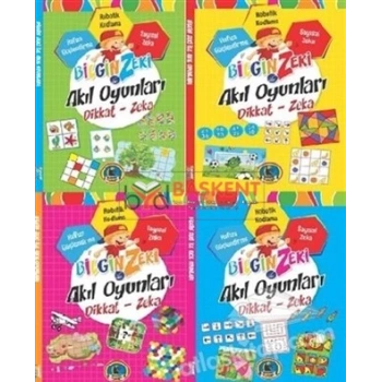 BİLGİN ZEKİ İLE AKIL OYUNLARI 4 KİTAP SET -KOLEKTİF-KARATAY YAYINLARI