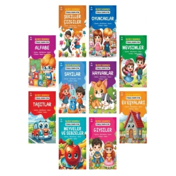 Bilmece Boyama (10 Kitap set) kalın boyama - Bıcırık Yayınları