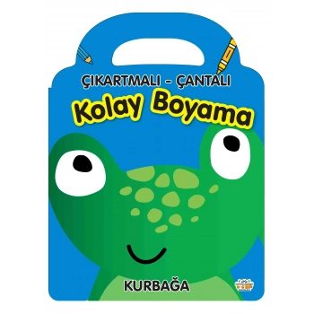 Çıkartmalı Çantalı Kolay Boyama-Kurbağa -(Kalın Boyama)- Sıfır Altı Yaş Yayınları